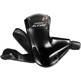 Шифтер SHIMANO ALFINE, S7000-8, черный, 8 скоростей, трос+оплетк, для СJ-S7000-8