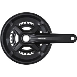 Система SHIMANO MT210, 170мм, для 2x9 скорости, интегрированный вал, 46/30, с защитой, черный