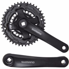 Система SHIMANO MT210, 175мм, интегрированный вал, 46/30, без защиты, цвет черный