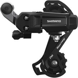 Переключатель задний SHIMANO TOURNEY, TY200, GS, 6/7 скоростей для 14-28T, крепление на болт, черный, без упаковки